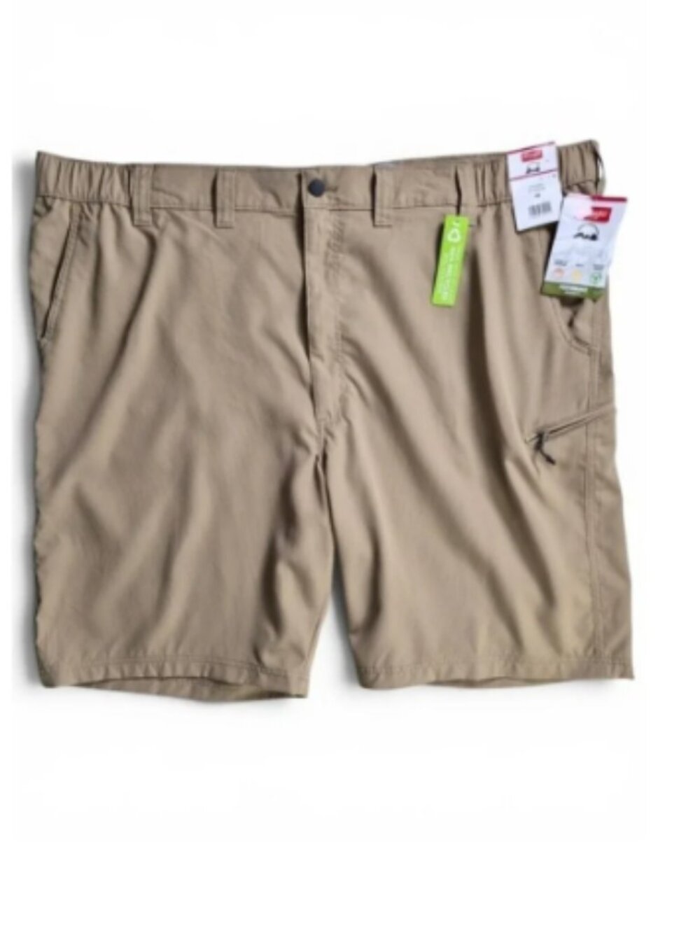 Wrangler NWT Men's Khaki Utility Shorts 48 Flex Waist Performance